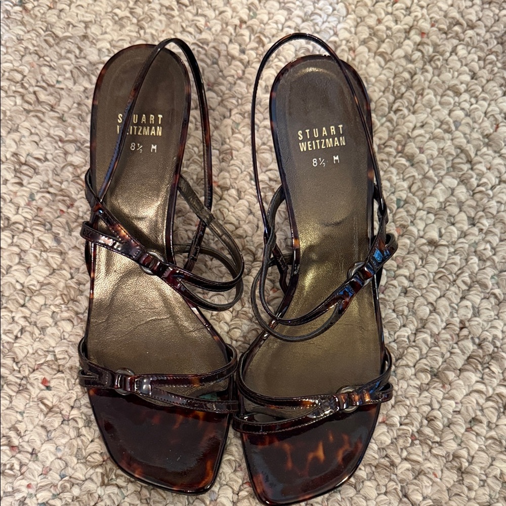Stuart Weitzman Women's Brown Strappy Sandals